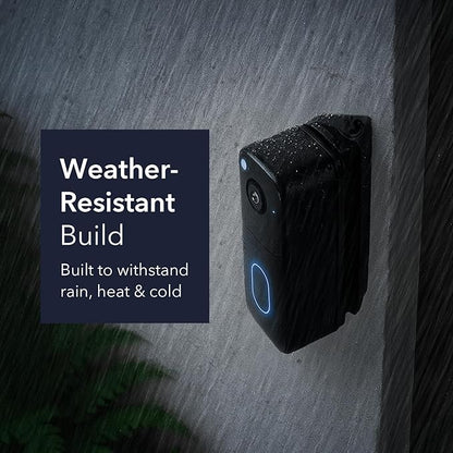 Wasserstein Horizontal Adjustable Angle Mount & Wall Plate Compatible with Blink Video Doorbell (1st Gen & 2nd Gen) - 35° to 55° Adjustable Wedge Mount for Blink Doorbell Camera (Black)