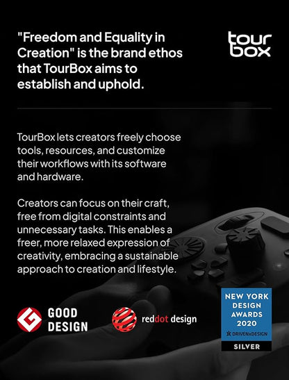 TourBox NEO - Customizable Editing Controller, Video Photo Color Grading Speed Editor, Mac/PC Intuitive Control Productivity for Adobe, Davinci and More, Programmable Keyboard Set with Cable and Bag