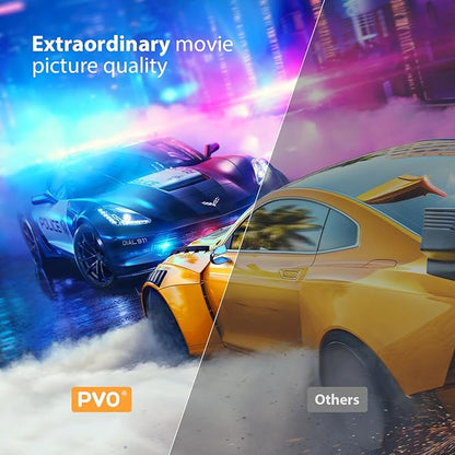 PVO Projector WiFi Portable Mini Projectors 1080P, Phone Screen Can Be Mirrored to Video Projector via WiFi, Movie Projectors Compatible with Smartphone/ Tablet/ Laptop/TV Stick/PS/Type-C/USB Drive