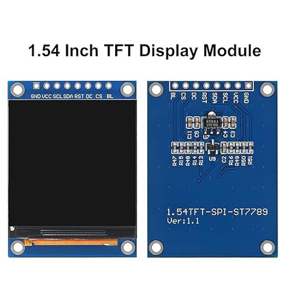 XIITIA 2pcs 1.54" SPI TFT LCD Display Module 240x240 RGB LCD Screen 3.3V ST7789 Drive SPI Interface 8pin Full Color for Arduino DIY