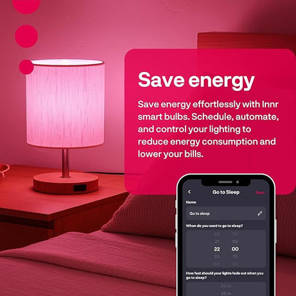 innr Zigbee A19 Smart Bulb, Works with Hue*, Alexa, SmartThings (Hub Required), White & Color, E26 LED Bulb, Color Changing Light Bulb, up to 16 Million Colors, Dimmable, 840 Lumen, 2-Pack