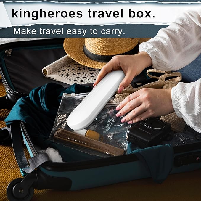 kingheroes Electric Toothbrush Set, Comes with 8 Brush Heads & Travel Case,4 Modes with 2 Minutes Built in Smart Timer, One Charge for 60 Days, 42000 VPM Motor (Pink)