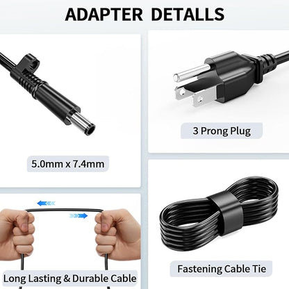 180W AC Adapter Fit for Dell Precision 7510 7520 7530 7540 7550 7560 Laptop Charger 180 Watt Dell Power Supply Cord FA180PM111 HA180PM180 DA180PM111 Dock WD19 WD22TB4