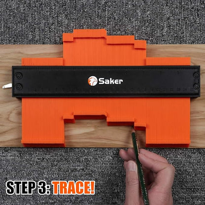 Saker Contour Gauge Profile Tool- Adjustable Lock-Precisely Copy Irregular Shape Duplicator -Father's Day Gift for Irregular Welding Woodworking Tracing -Tool for DIY Handyman, Construction (10INCH)