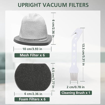 6 PACK 2033 Replacement Filter Compatible with Bissell Featherweight Stick Lightweight Bagless Vacuum Cleaner 20331, 20333, 20334, 20336, 20339, 2033M,6 Mesh Filter 6 Foam Filters, Replace No.1611508