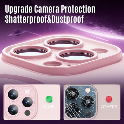 Designed for iPhone 12 Pro Case, Compatible with MagSafe, with Privacy Screen Protectors X2, [Camera Protection] [15FT Military Drop Protection] Shockproof Phone Case, 6.1", Pink