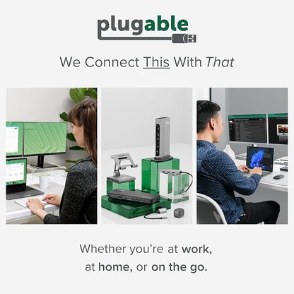 Plugable 12 Outlet Power Strip 4320 Joules Surge Protection, Built-in 10.5W 2-Port USB Charger for Android and Apple Phones, Mobile Devices, 6 Foot Cable