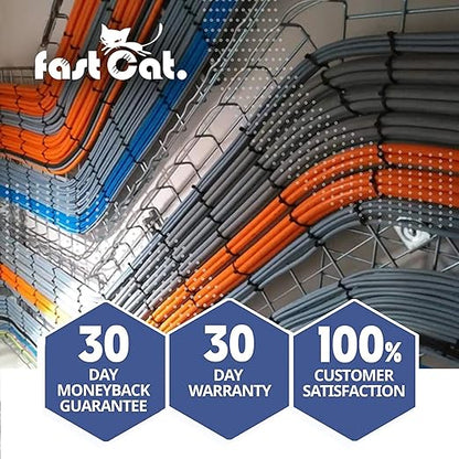 fast Cat. Audio Cable/Speaker Wire 500ft Pull Box- PVC Jacket - UL Listed & (CMR-CL3R-FT4) Rated in-Wall Use - 100% Oxygen-Free Pure Bare Copper (OFC) - (16AWG 4C (26) MidFlex, White)