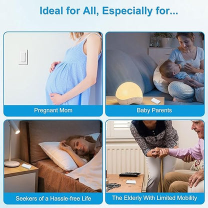 Remote Switch Outlet, GreenCyle Remote Control Plug with 2 Remotes,Wireless On/Off Light Switches Wall Mounted, 15A/1500W, TUV List, No Wiring Needed, 500ft RF Range,for Lamp,Fans,Appliances