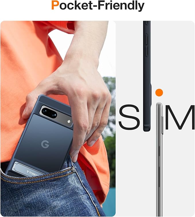 TORRAS Marsclimber for Google Pixel 7a Case [8FT Military-Grade Protection] [3 Stand Ways] with Firm Kickstand Comfortable and Non-Slip Gripping for Google Pixel 7a Phone Case Slim 5G 6.1 inch, Black