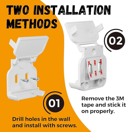 Garage Door Bracket for Ring Alarm Contact Sensor 2nd Gen | Secure Mount with Quick-Snap Clip & Screws | Easy Install Accessory (White Sensor Not Included)