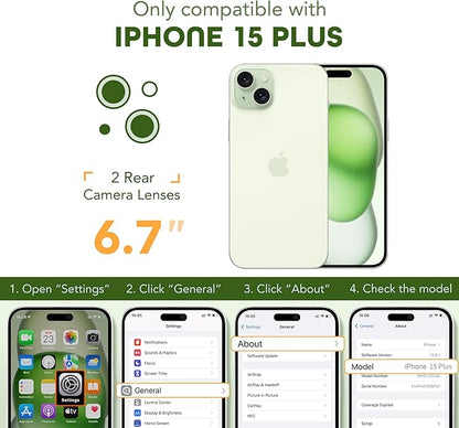 Magnetic for iPhone 15 Plus Case, Compatible with MagSafe, Built-in Privacy Screen Protector and Camera Protection, Anti Spy Full Body Dustproof Shockproof Hard Phone Case 6.7", Mint Green