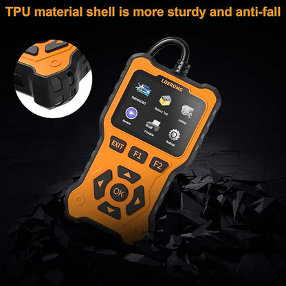 LOERUMG OBD2 Scanner Diagnostic Tool, Enhanced Check Engine Code Reader, Car OBDII/EOBD Scanner with Fault Code Reset & I/M Readiness Auto Engine Light Diagnostic Scan Tool for Vehicles After 1996.