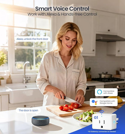 Veise VE017-K Fingerprint Smart Lock with 2 Knobs, App Control, Keyless Entry Front Door Lock with Handle Set, Electronic Digital Touchscreen Keypad Deadbolt, IP55 Waterproof, Auto-Lock, Matte Black