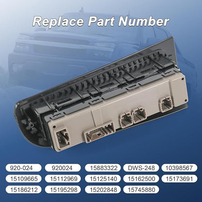 DICMIC Front Driver Side Master Power Window Switch and Door Lock & Black Bezel Assembly Compatible with 2003-2007 Chevrolet, GMC Select Model Replace# 15883322, 920-024, DWS-248