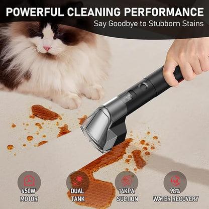 C9 Portable Carpet & Upholstery Cleaner Machine, Spot and Stain Deep Cleaner with Remover Formula for Pets,Stairs,Couch Area Rugs,Upholstery,Car Seat