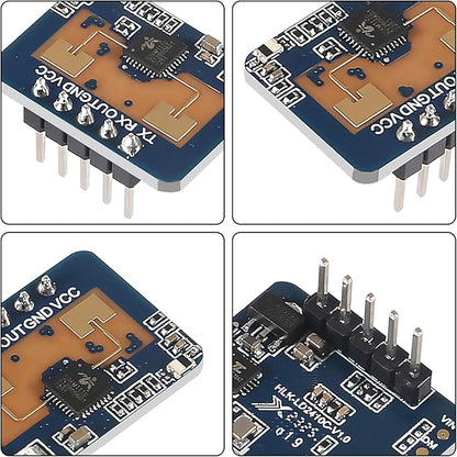 XIITIA 4pcs LD2410C Human Presence Radar Sensor Module HLK-LD2410 LD2410 Millimeter Wave Non-Contact 24GHz ISM Band Serial Port IO Level Output