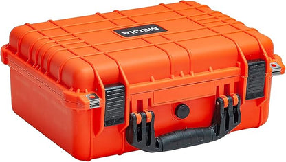 MEIJIA Portable All Weather Waterproof Camera Case With Foam,Fit Use of Drones,Camera,Equipments,Pistols,15.98x12.99x6.85inches