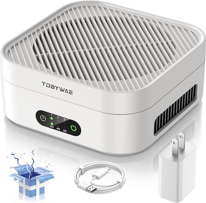 TDBYWAE Air Purifiers for Home Bedroom Up to 600 ft², True HEPA Air Purifier for Pets Dust Dander Pollen Odor Smoke, Portable Car Air Purifier for Travel