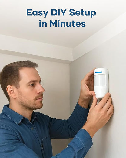 GRSICO Wireless Home Alarm System 15-Piece Kit, WiFi Alarm System for Home Security with Phone APP Alert (Alarm Siren, Keypad, Remote, Motion, and Door Sensors) for Home, Apartment, Work with Alexa