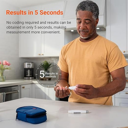 iHealth Gluco+ Wireless Smart Blood Glucose Monitor Kit with Free App, 100 Glucometer Strips, 100 Lancets, 1 Blood Sugar Monitor, 1 Lancing Device, Portable Diabetes Testing Kit for Home Use