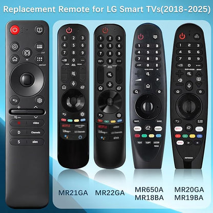 Replacement Magic Remote for LG Smart TV 2025 with Red Silicone Cover – Compatible with LG OLED G5 C5 B5, QNED 92A 85A 80A – AI Voice, Pointer, Scroll, Air Mouse – Quick Pairing & Durable Design
