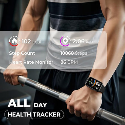 Fitness Tracker (Answer/Make Call)，Smart Watch 24/7 Heart Rate Spo2 Blood Oxygen Monitor Sleep Tracker, 120 Sports Modes Pedometer Calorie Step Tracker, Waterproof Activity Tracker for Women Men Black