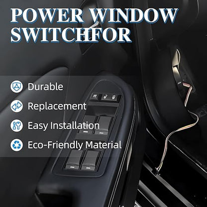 WUANGKI Master Power Window Switch Front Driver Side Compatible with 07-10 Chrysler 200 300 Sebring, Dodge 08-13 Avenger Caliber Charger Magnum Dakota,11-13 Jeep Compass Patriot Replaces OE#4602780AA