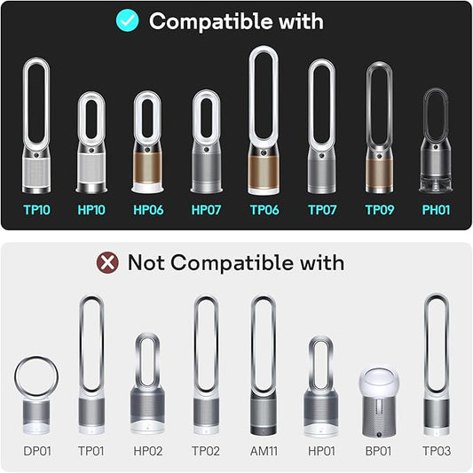 Leemone 2-IN-1 True HEPA+Carbon Filter Replacement for Dyson PH01 HP06 TP06 HP07 TP07 HP09 TP09 TP10 HP10 Air Puri-fier 360° Combi Glass Pure Cool Hot Humidify Fan, 1 Pack
