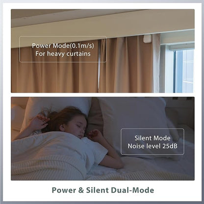 Takkicept Automatic Curtain Opener Electric: Smart Remote Control Closer｜Long-Lasting Battery/Type-C｜No Drill for 8-40mm Roman Rods/T-Tracks & U-Rails｜Quiet Motor Robot for Bedroom/living room