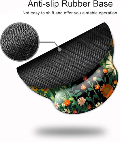 Ergo Comfort Gel Wrist Rest Mouse Pad-Ergonomic Office Mousepad with Wrist Support-Non-Slip, Design Desk Accessories Mat for Home&Game Decor Cute Black Cat