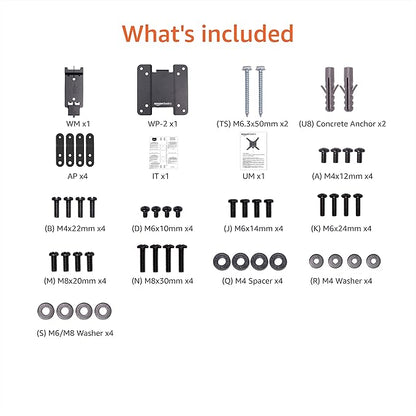 Amazon Basics Fixed Flat TV Wall Mount fits 12 to 40 inch TVs and VESA 200x200, Black