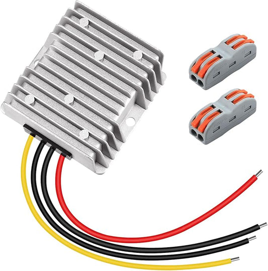 EAGWELL DC 8-40V to 12V Converter 6A 72W Step Down Converter Voltage Reducer IP68 Waterproof Transformer for Golf Cart Truck Boat Vehicle
