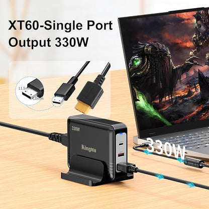 MSI 330W (20V/16.5A) Gaming Laptop GaN Charger for Vector GP68/Pulse GP78 HX PD 3.0 Fast Charging Adapter with 11-40mm Cable Compatible with Titan GT77 HX/Raider GE78 HX/Stealth GS77/ Pulse GP68 HX