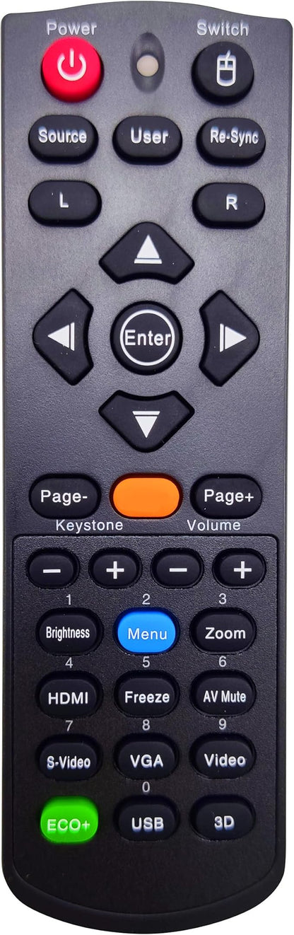INTECHING BR-5043N Projector Remote Control for Optoma DS328 DS330 DW326e DX326 DX328 DX330 DX5100 EH501 EW420 GT760 GT760A H100 H180X S302 S303 W303 W303ST W501 X301 X302 X303 X305ST X501