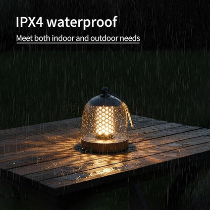 MKLK Camping Lantern, IPX4 Waterproof Touch Control LED Night Light, USB Rechargeable & Long Lasting Battery, Portable Hanging Tent Lamp for Outdoor Camping Hiking Backpacking,Silver Gray