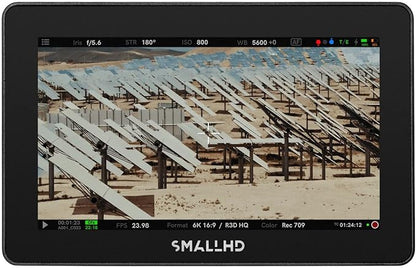 SmallHD Cine 5 Camera Monitor with 5-Inch 1920 x 1080 Touchscreen Display, 3G-SDI/HDMI, Bright 2000nits Daylight Viewable LCD Panel, for Video Production