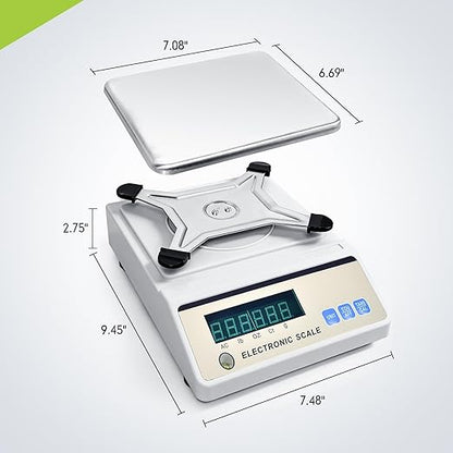 LICHEN Lab Analytical Balance 1000gx 0.1g with LED Display, Tare & Counting Function，G/ct/oz/lb Units- High Precision Scale for Kitchen, Lab, Pharmacy, Jewelry(No Test Weight)