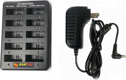EARTEC UL413 Ultralite-HD 4-Person Full Duplex Wireless Intercom Headset Communication System, Single and Dual Ear Headsets, Up to 1000ft Range, U.S. Company