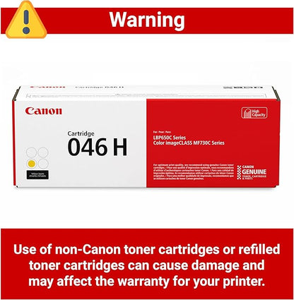 Canon Genuine 046 Yellow Toner Cartridge High Capacity Compatible with LBP654Cdw, MF731Cdw, MF733Cdw, MF735Cdw