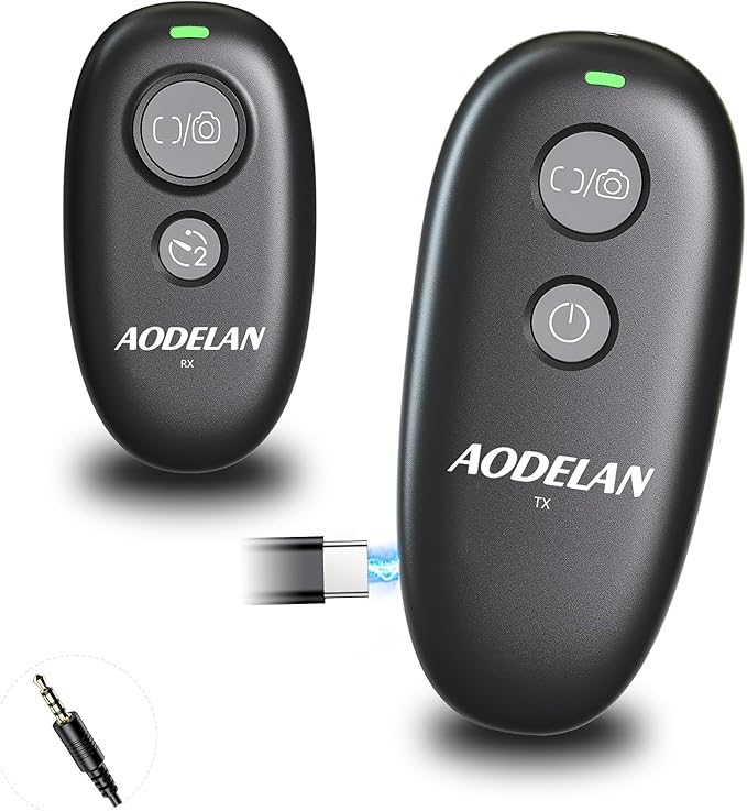 Upgraded USB-C Rechargeable Wireless Remote Control,AODELAN Camera Shutter Release Compatible with Panasonic S5IIX, BS1H, GH6, GH5II, GH4, GH3, FZ1000II, FZ2500, FZ300