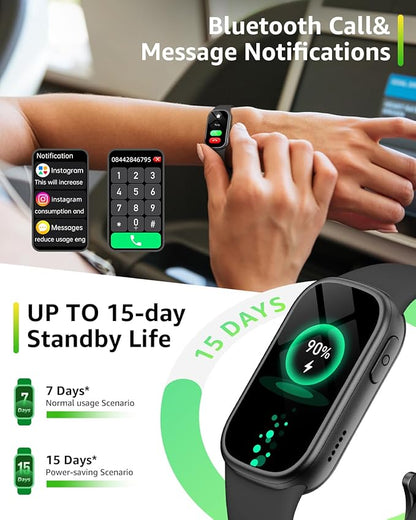 BUTFORFIT Fitness Tracker (Answer/Make Call), Smart Watch with 1.47" HD Touch Display, 130+ Sport Modes Activity Tracker with Sleep Monitor, IP68 Waterproof Tracker for Android&iPhone Women Men