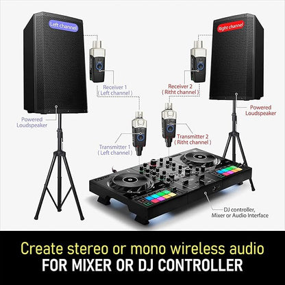 Xvive U3 Microphone Wireless System for DJ Controllers, Mixer to Active（2PACK）