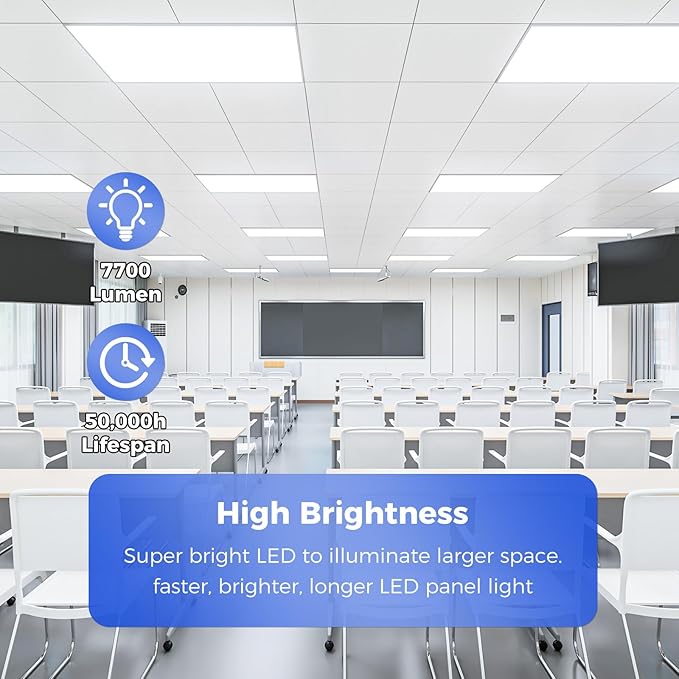 AIKVSXER 10 Pack 2x4 LED Flat Panel Light - 5CCT 3000K-6500K Selectable Color Temperature 0-10V Dimmable 2x4 LED Drop Ceiling Light Fixture Commercial