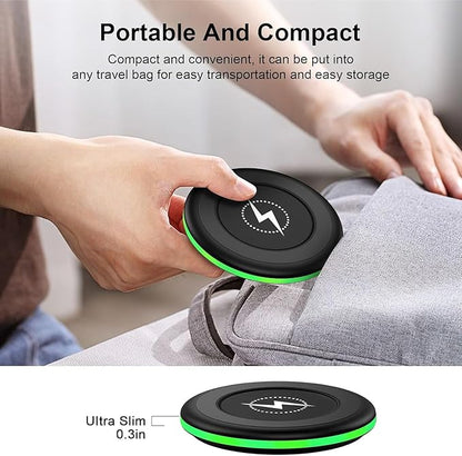 for Samsung Wireless Charger Fast Charging Pad 2 Pack Compatible Samsung Galaxy S25 FE/S25 Ultra/S24 FE/S23/S22,15W Wireless Charger Android Charging Station for Google Pixel 10 10 Pro XL