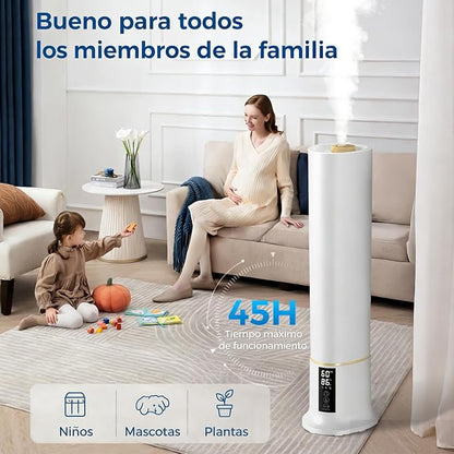 Humidifier Large Room,2.4Gal Cool Mist Humidifiers for Bedroom 9L High Capacity 24dB Quiet Air Humificador fit Removable Water Tank 360° Adjustable, Top Fill & Easy Clean with Remote Control