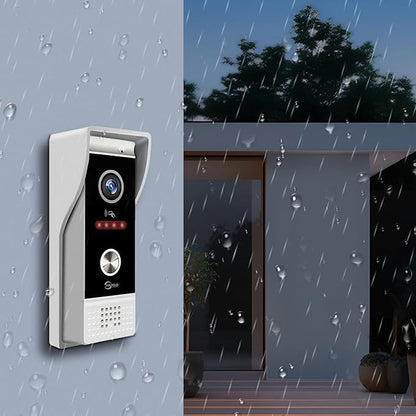 Video Doorbell Intercom System,7 Inches Touch Screen Video Doorbell Door Phone System,Support Remote Unlock, Dual-Way Intercom,Night Vision for Villa House Office Apartment (1-Camera + 3-Monitor)
