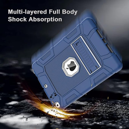 Rantice iPad 9th Generation Case, iPad 8th Generation Case, iPad 7th Generation Case, Hybrid Shockproof Rugged Drop Protection Cover with Kickstand for iPad 10.2'' (Navy+Gray)