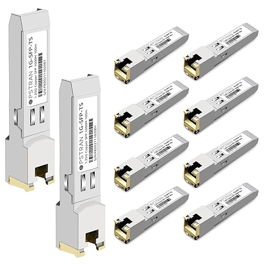 OPSTRAN 1000BASE-T SFP RJ45 Copper Transceiver Module Compatible with Intel E1GSFPT-A 100m Cat5e/6 10 Pack