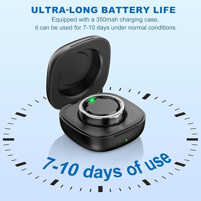 Smart Ring for Women Men, Valentine's Day Gifts, Minimalist Fitness Ring with Heart Rate, Stress, Sleep, Step, Calorie Tracking, 5ATM Waterproof for iPhone and Android,No Subscription (Black, 13)